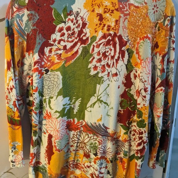 Joseph A. print sweater with colored rhinestones - Picture 5 of 5